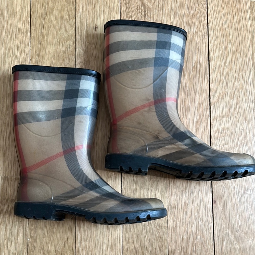 Burberry Nova Check Plaid Rain Boots